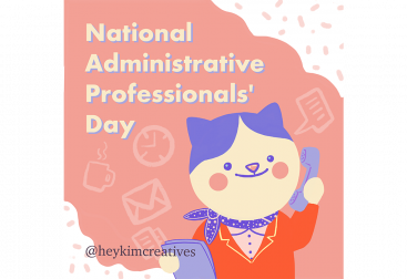 National Administrative Professionals day ad for Instagram. Digitally hand-drawn.
